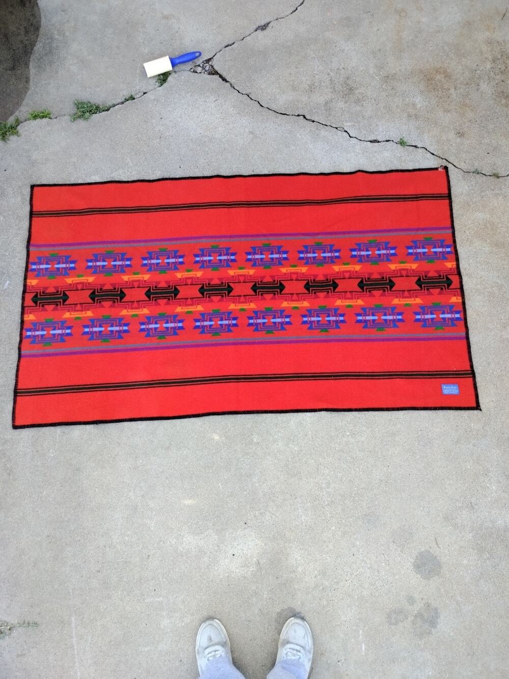 Pendleton Beaver State wool blanket Red vintage Robes And Shawls 36” X 61”